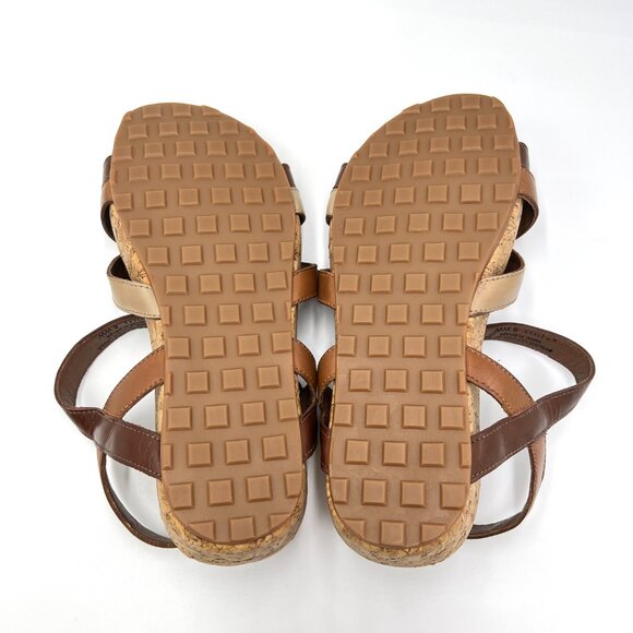 6WW 6XW 6EE Walking Cradles Womens Pool Brown Leather Comfort Sandals Shoes - Picture 9 of 14